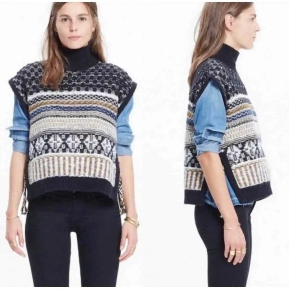 Madewell Womens Wool/Alpaca Blend Sweater Vest Cardigan XS